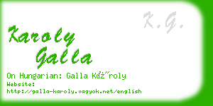 karoly galla business card